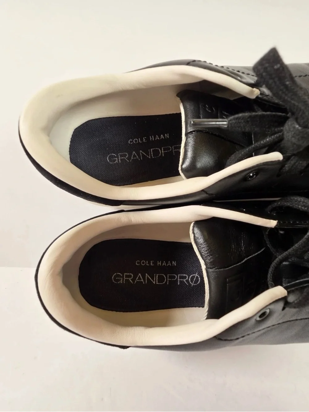 Cole Haan GrandPro Tennis Leather Black Optic White - Women's Size 10B - W02896
